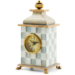 MacKenzie-Childs Sterling Check Desk Clock| Room Accents