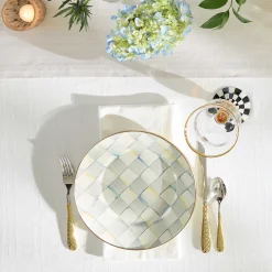 MacKenzie-Childs Sterling Check Dinner Plate| Dinnerware & Flatware