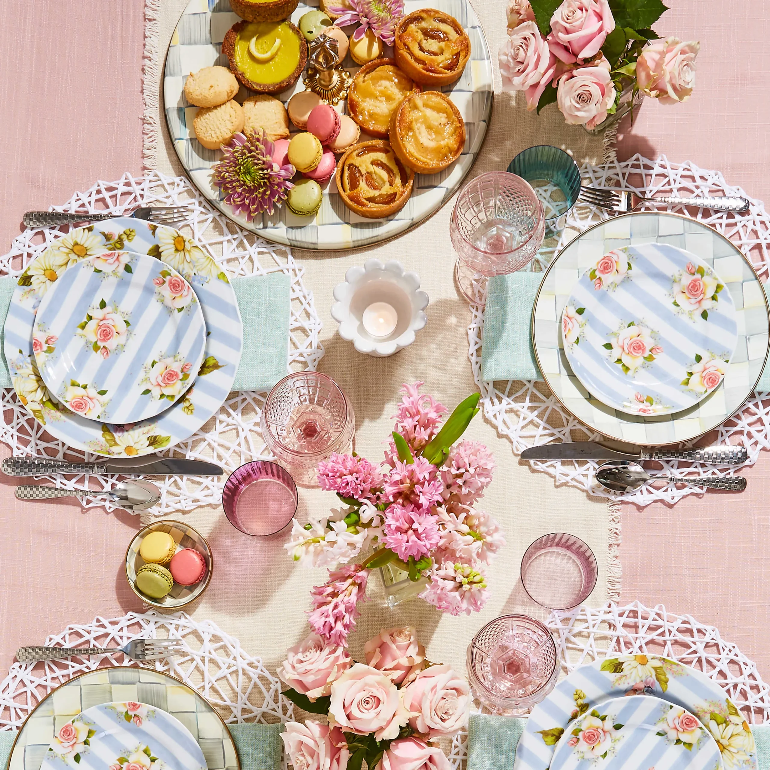 MacKenzie-Childs Sterling Check Dinner Plate| Dinnerware & Flatware