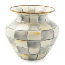 MacKenzie-Childs Sterling Check Enamel Large Vase| Spring|Greenery & Florals