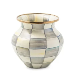 MacKenzie-Childs Sterling Check Enamel Vase| Spring|Greenery & Florals
