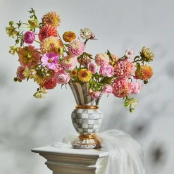 MacKenzie-Childs Sterling Check Great Vase| Room Accents