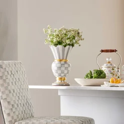 MacKenzie-Childs Sterling Check Great Vase| Room Accents