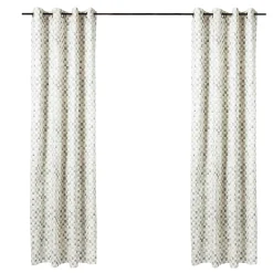 MacKenzie-Childs Sterling Check Grommet Top Curtain Panel| Room Accents