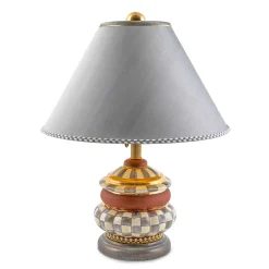 MacKenzie-Childs Sterling Check Groovy Table Lamp| Lighting