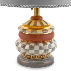 MacKenzie-Childs Sterling Check Groovy Table Lamp| Lighting