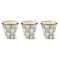 MacKenzie-Childs Sterling Check Herb Pots, Set of 3| Spring|The Fall Shop