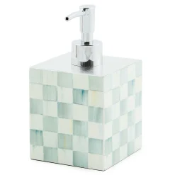 MacKenzie-Childs Sterling Check Lacquer Soap Pump| Bath & Bath Accessories