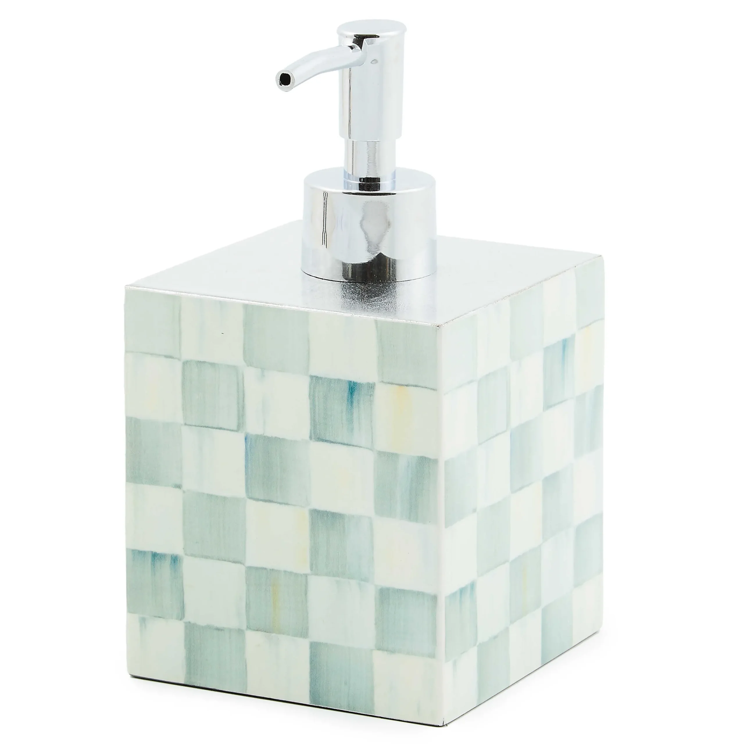 MacKenzie-Childs Sterling Check Lacquer Soap Pump| Bath & Bath Accessories