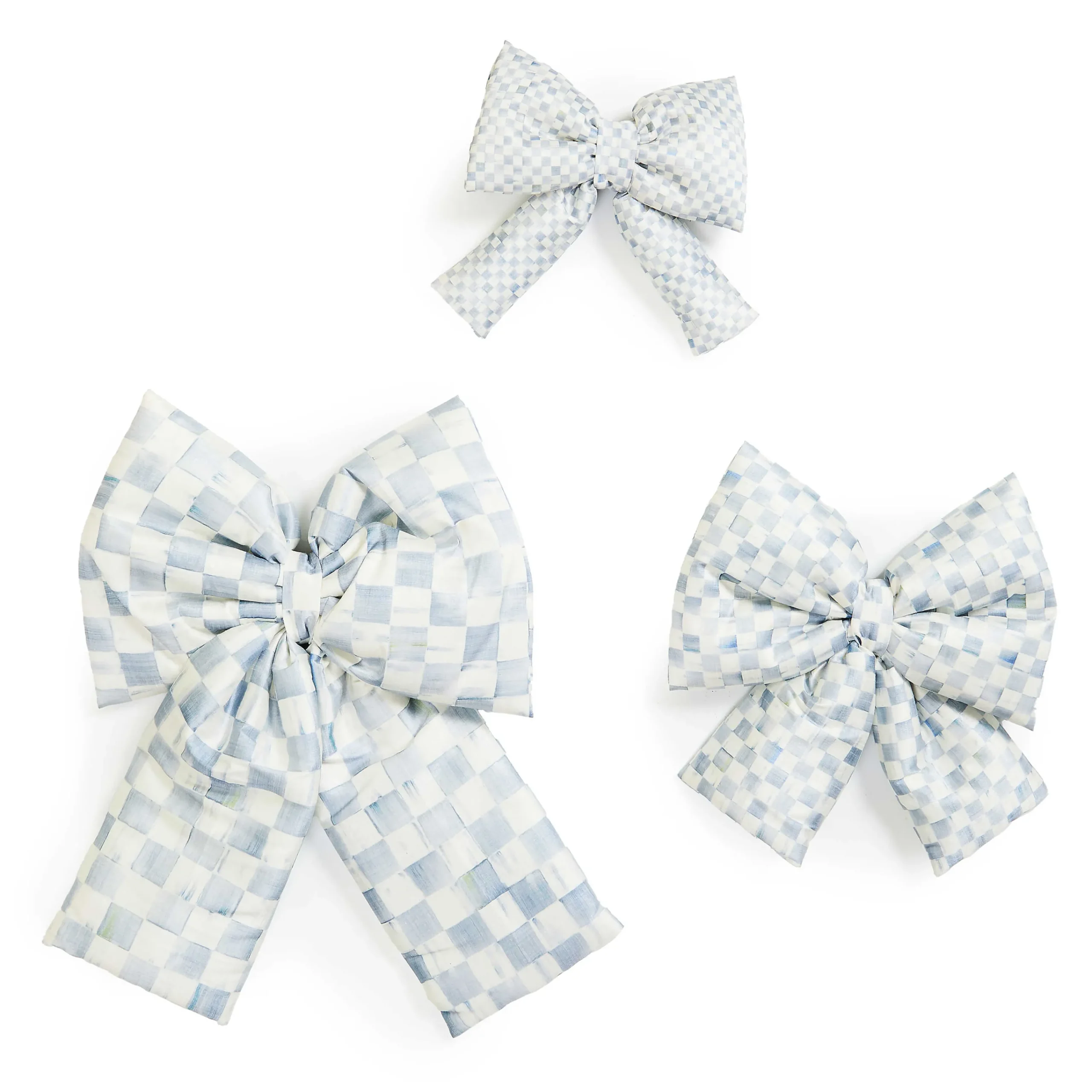 MacKenzie-Childs Sterling Check Large Bow| Finishing Touches|Room Accents