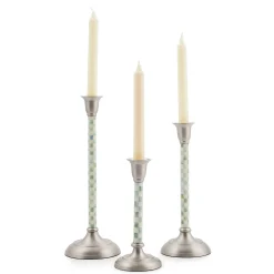 MacKenzie-Childs Sterling Check Large Candlestick| Candles & Fragrances|Table Accessories