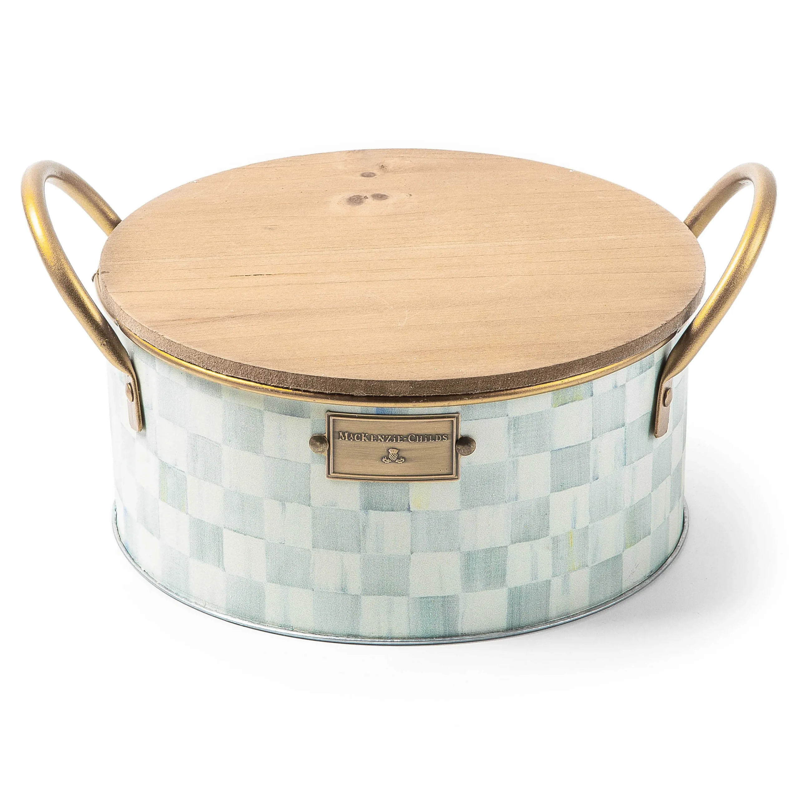 MacKenzie-Childs Sterling Check Large Citronella Candle| Spring|Candles & Fragrances