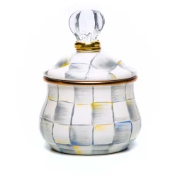 MacKenzie-Childs Sterling Check Lidded Sugar Bowl| The Coffee Shop|Serveware