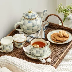 MacKenzie-Childs Sterling Check Little Sugar Bowl| The Coffee Shop|Serveware