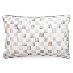 MacKenzie-Childs Sterling Check Lumbar Pillow| Pillows, Throws, & Cushions
