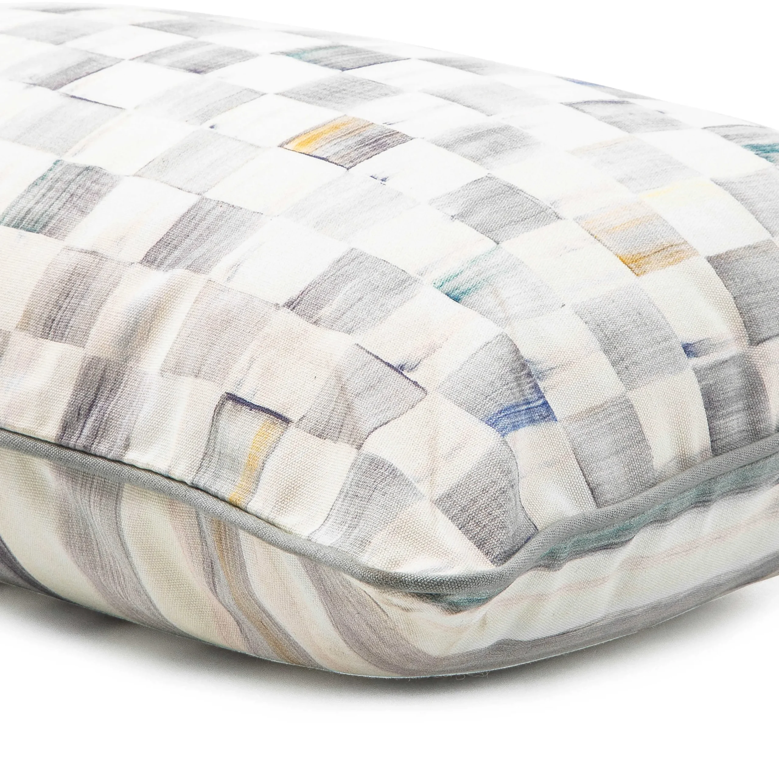MacKenzie-Childs Sterling Check Lumbar Pillow| Pillows, Throws, & Cushions