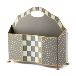 MacKenzie-Childs Sterling Check Magazine Holder| Room Accents