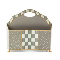 MacKenzie-Childs Sterling Check Magazine Holder| Room Accents