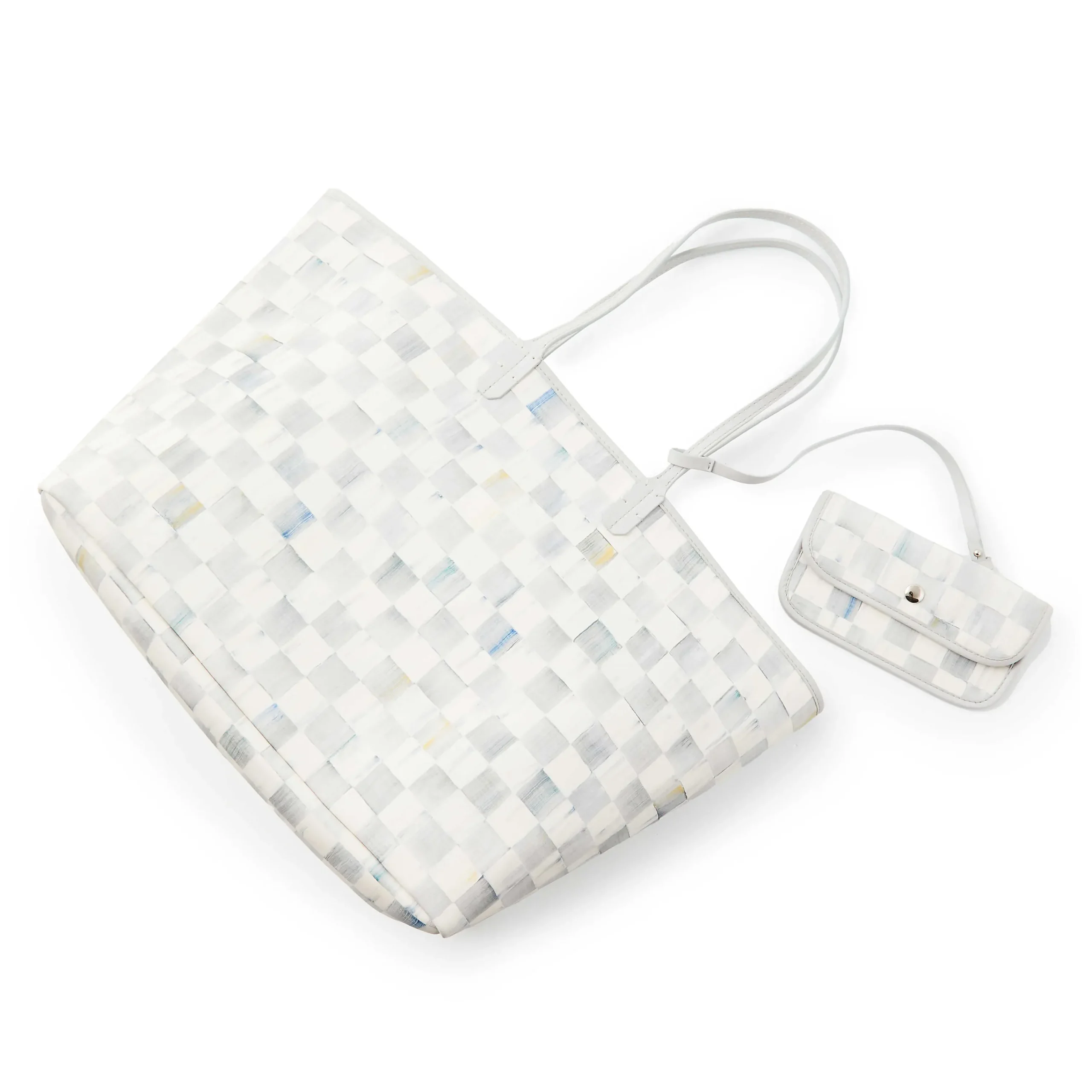 MacKenzie-Childs Sterling Check Marche Large Tote| Accessories