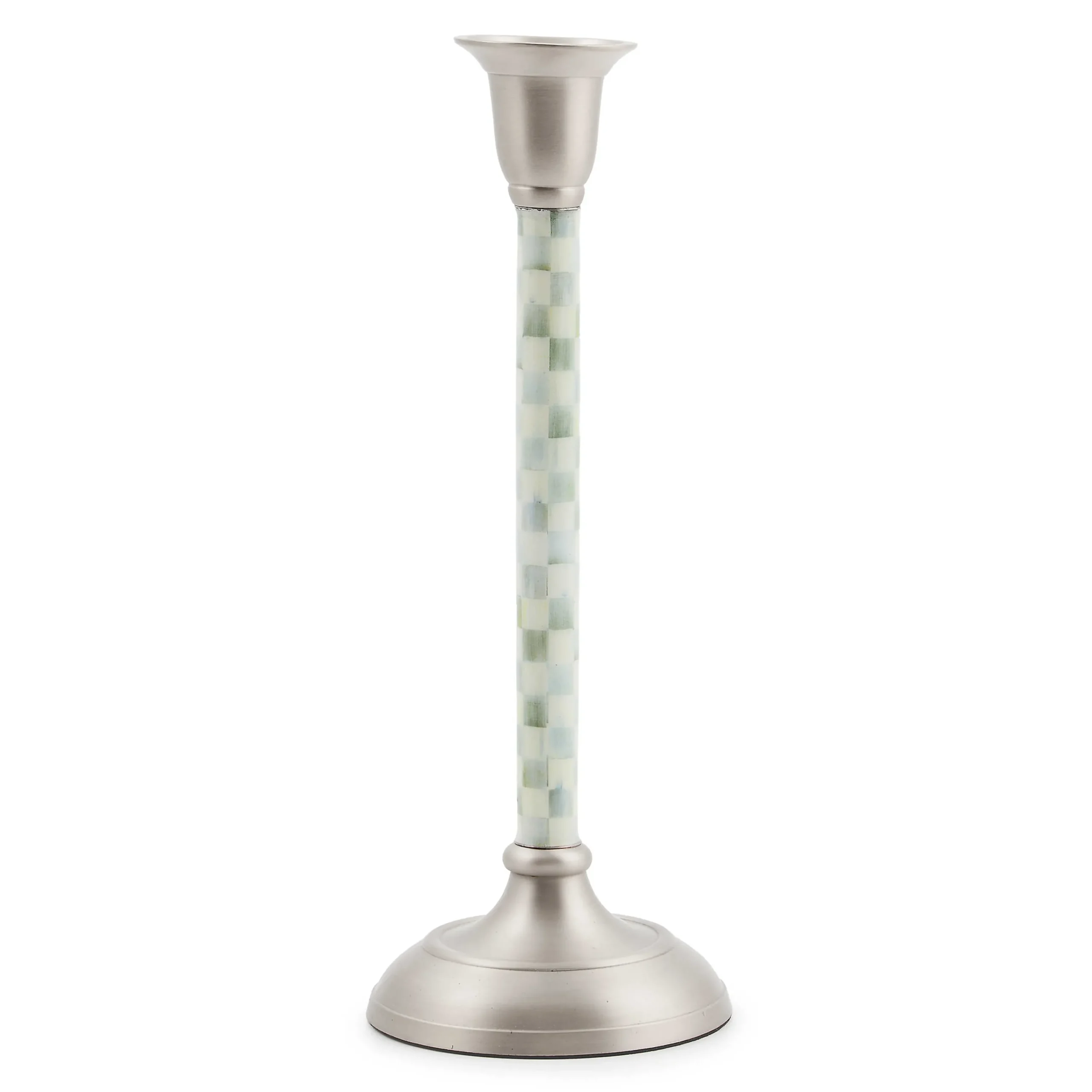MacKenzie-Childs Sterling Check Medium Candlestick| Candles & Fragrances|Table Accessories