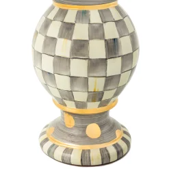 MacKenzie-Childs Sterling Check Medium Ceramic Globe Lamp| Lighting