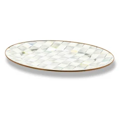 MacKenzie-Childs Sterling Check Medium Oval Platter| Bar Entertaining|Serveware