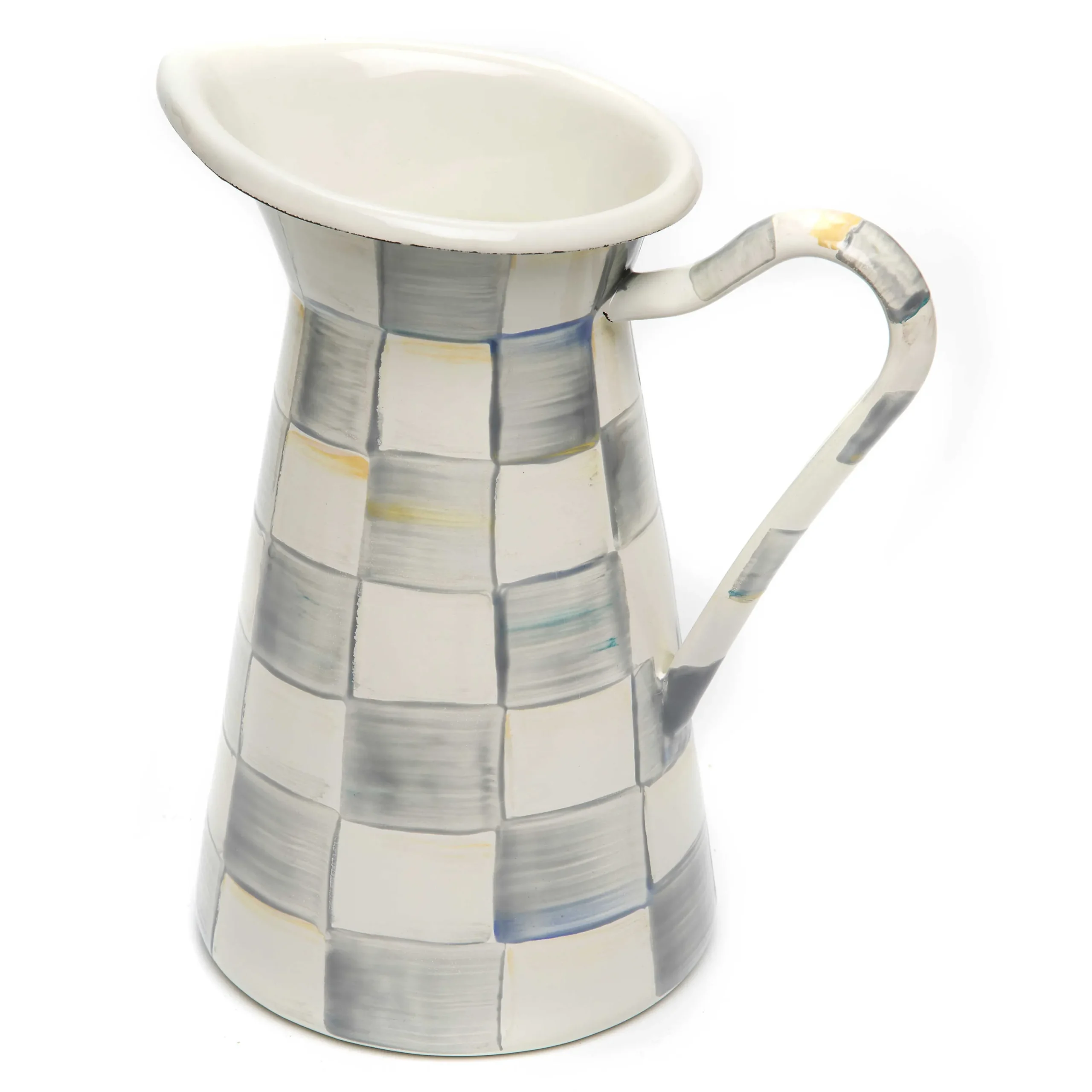 MacKenzie-Childs Sterling Check Medium Practical Pitcher| Serveware