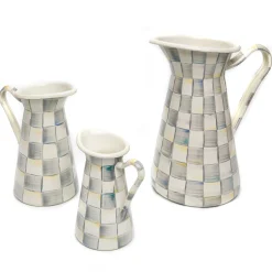 MacKenzie-Childs Sterling Check Medium Practical Pitcher| Serveware