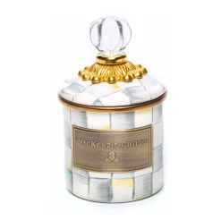 MacKenzie-Childs Sterling Check Mini Canister| Room Accents|Kitchen Storage & Organization