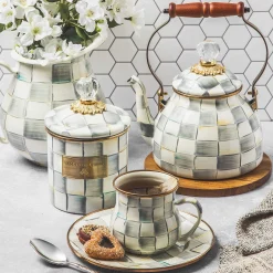MacKenzie-Childs Sterling Check Mug| The Coffee Shop|Fall Entertaining