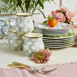 MacKenzie-Childs Sterling Check Mug| The Coffee Shop|Fall Entertaining
