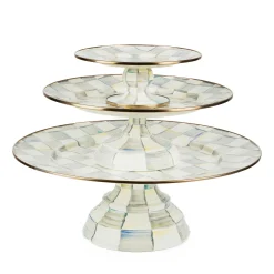 MacKenzie-Childs Sterling Check Pedestal Platters, Set of 3| Kitchen & Dining Sets|Serveware