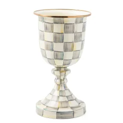 MacKenzie-Childs Sterling Check Pedestal Vase| Spring|Greenery & Florals