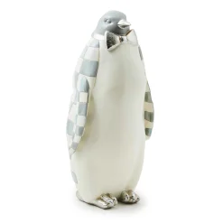MacKenzie-Childs Sterling Check Penguin Figurine| Room Accents