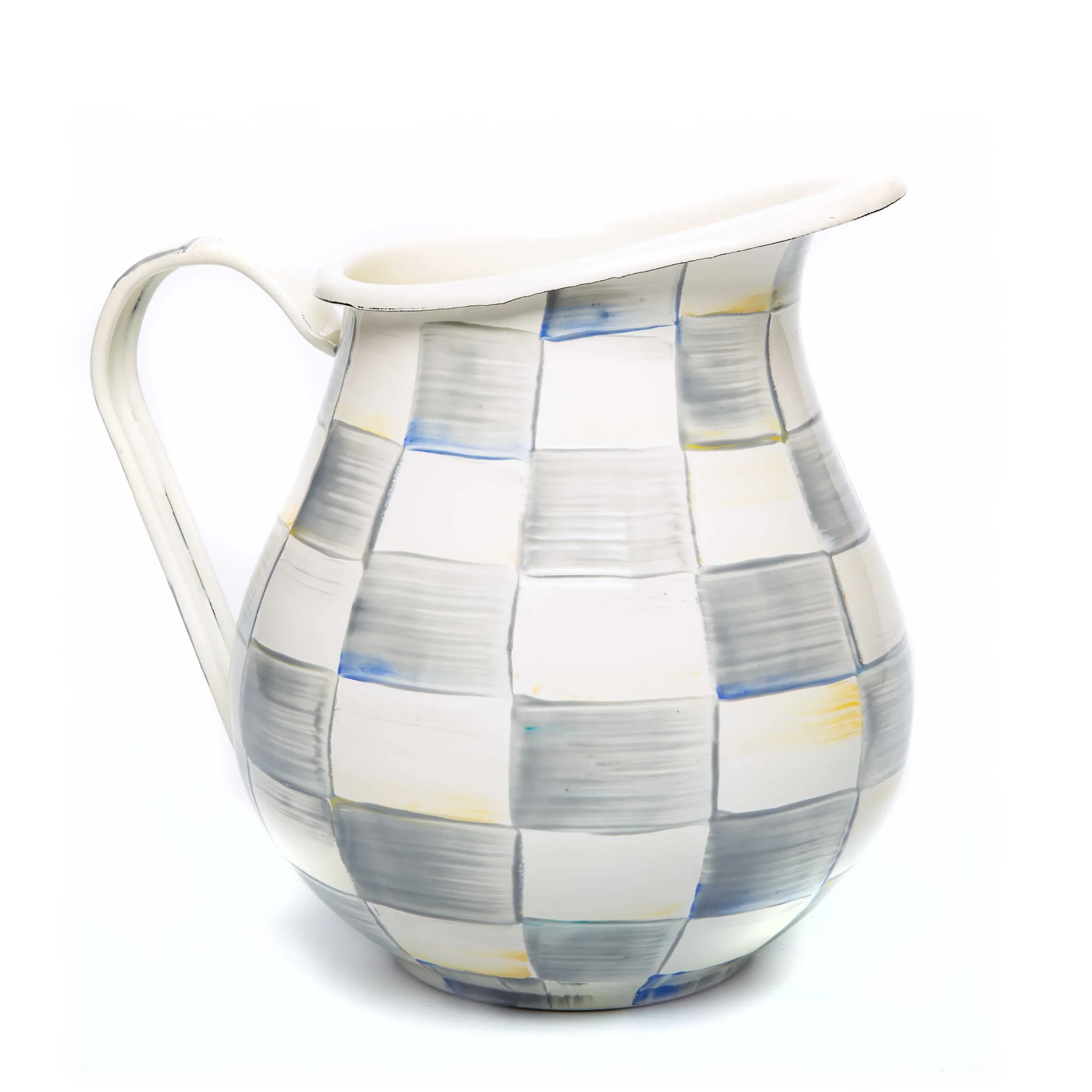 MacKenzie-Childs Sterling Check Pitcher| Fall Entertaining|Bar Entertaining
