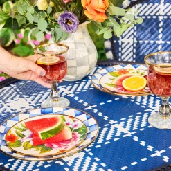 MacKenzie-Childs Sterling Check Pitcher| Fall Entertaining|Bar Entertaining