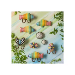 MacKenzie-Childs Sterling Check Round Knob| Finishing Touches|Room Accents