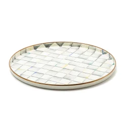 MacKenzie-Childs Sterling Check Round Tray| The Coffee Shop|Bar Entertaining