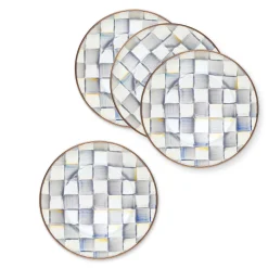 MacKenzie-Childs Sterling Check Salad Plates, Set of 4| Kitchen & Dining Sets|Fall Entertaining