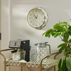 MacKenzie-Childs Sterling Check School Wall Clock| Room Accents