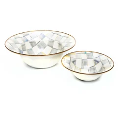 MacKenzie-Childs Sterling Check Serving Bowl| Serveware