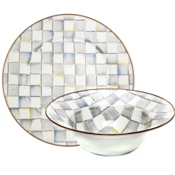MacKenzie-Childs Sterling Check Serving Platter Bowl Set| Kitchen & Dining Sets|Serveware