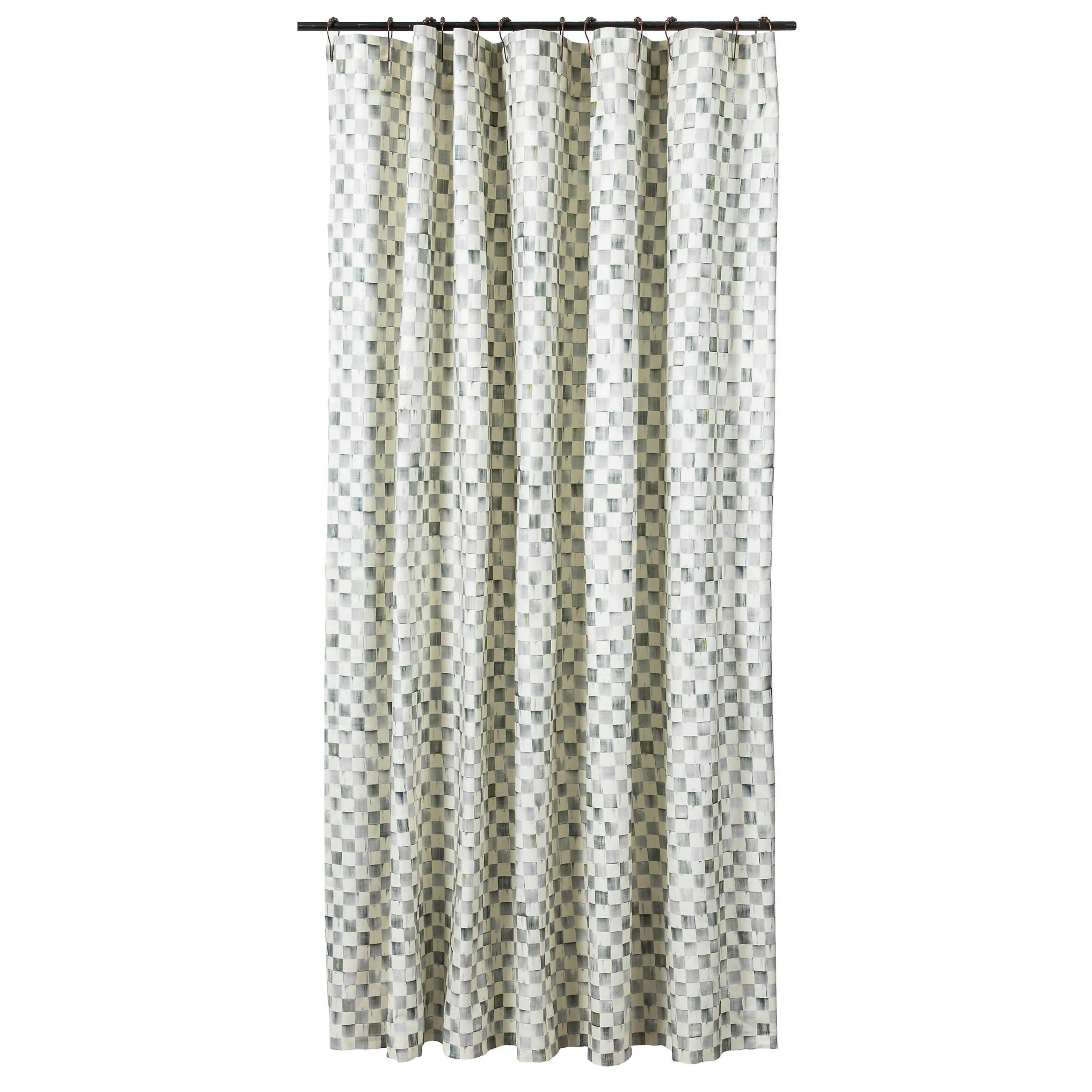 MacKenzie-Childs Sterling Check Shower Curtain| Bath & Bath Accessories