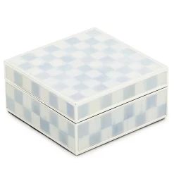 MacKenzie-Childs Sterling Check Silver Plated Trinket Box| Room Accents