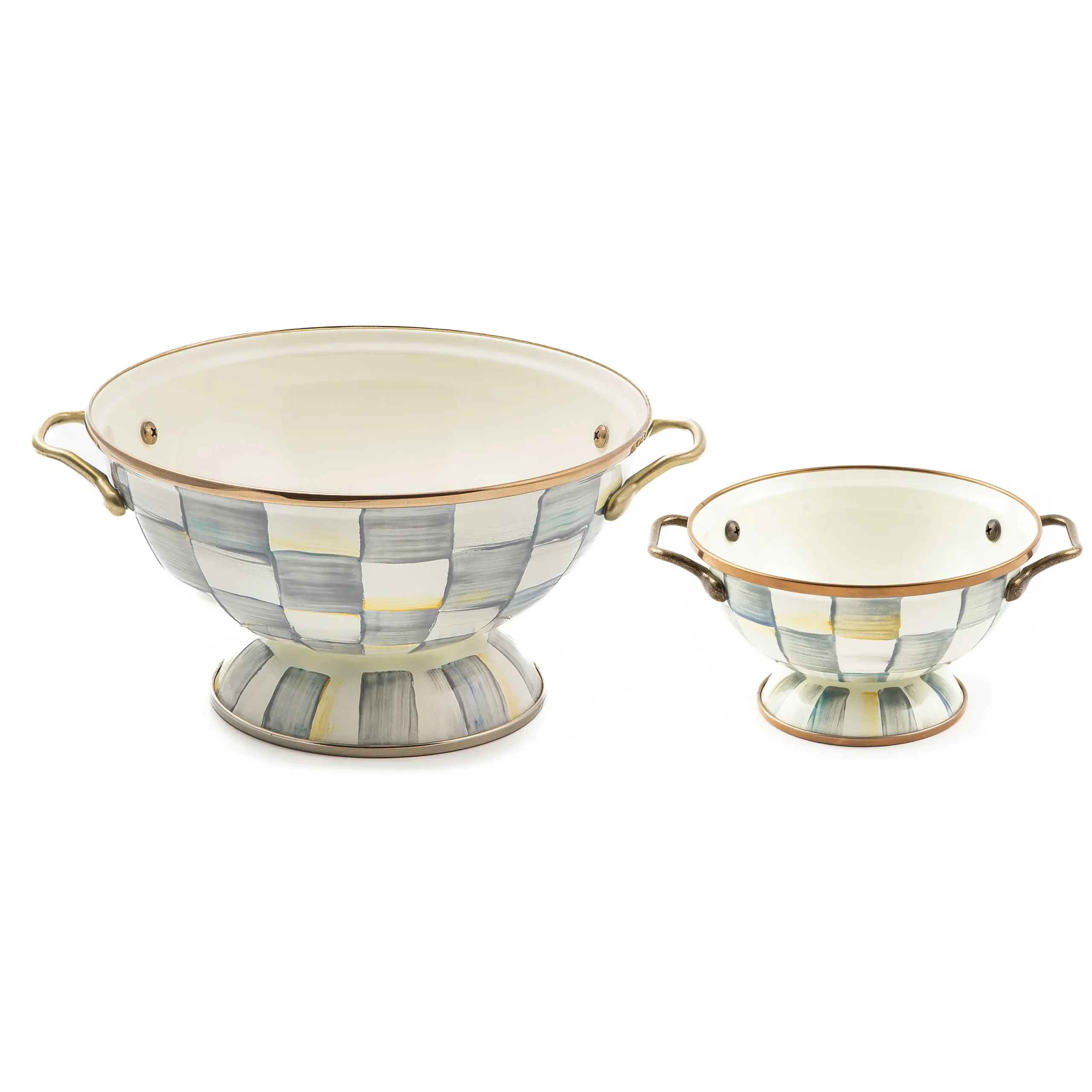 MacKenzie-Childs Sterling Check Simply Almost Everything Bowls, Set of 2| Kitchen & Dining Sets|Serveware