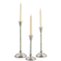 MacKenzie-Childs Sterling Check Small Candlestick| Candles & Fragrances|Table Accessories
