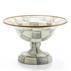 MacKenzie-Childs Sterling Check Small Compote| Serveware
