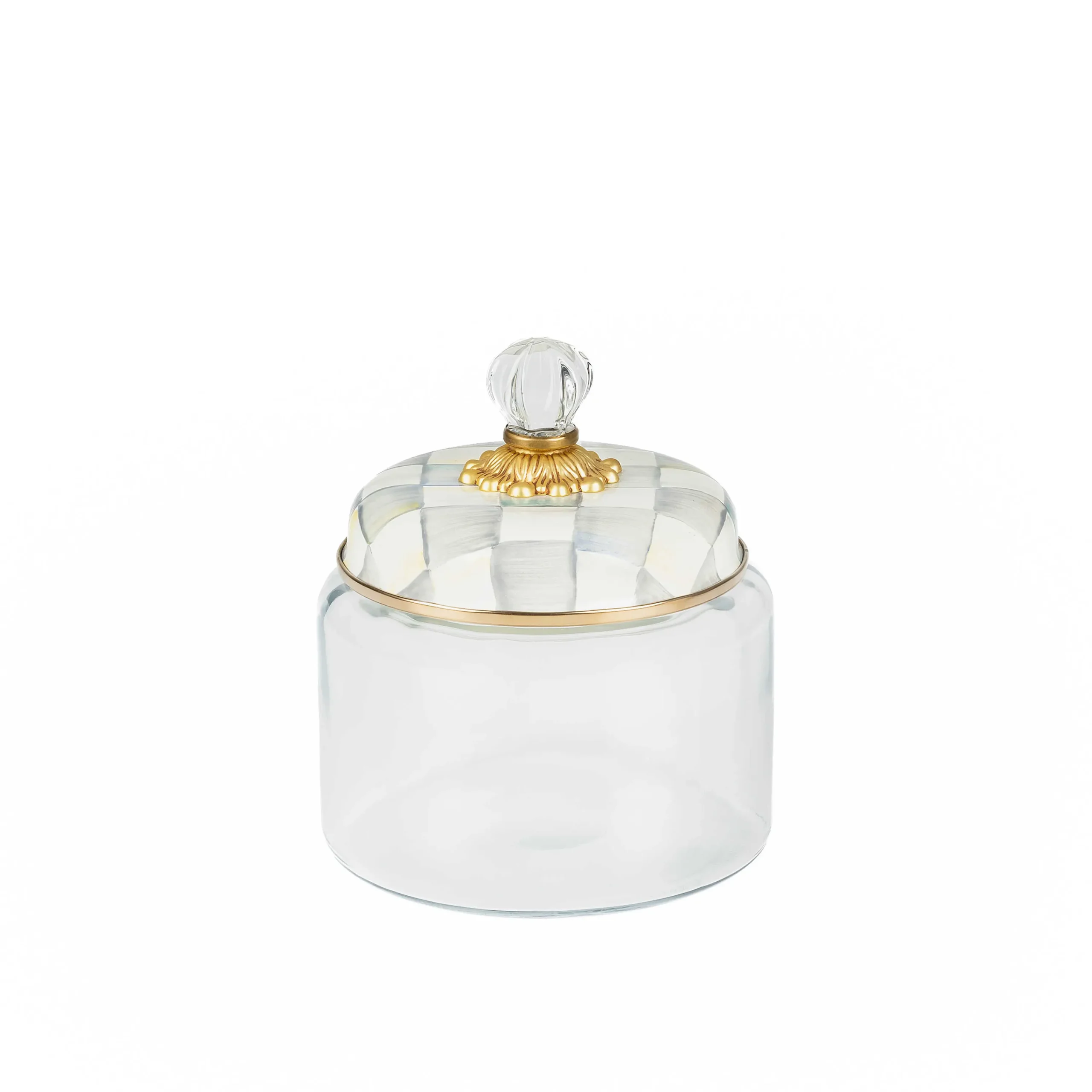 MacKenzie-Childs Sterling Check Small Kitchen Canister| Kitchen Storage & Organization
