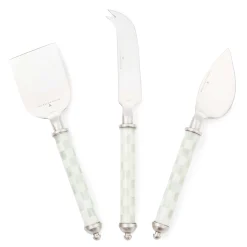 MacKenzie-Childs Sterling Check Supper Club Cheese Knife Set| Fall Entertaining|Serveware