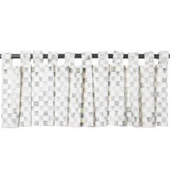 MacKenzie-Childs Sterling Check Tab Top Valance| Room Accents